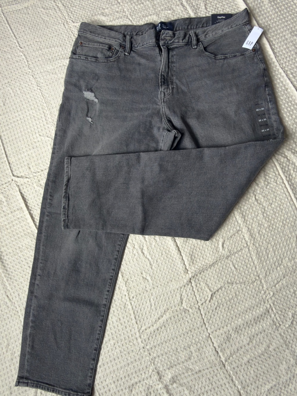 GAP Men’s Slim Gray Distressed Jeans